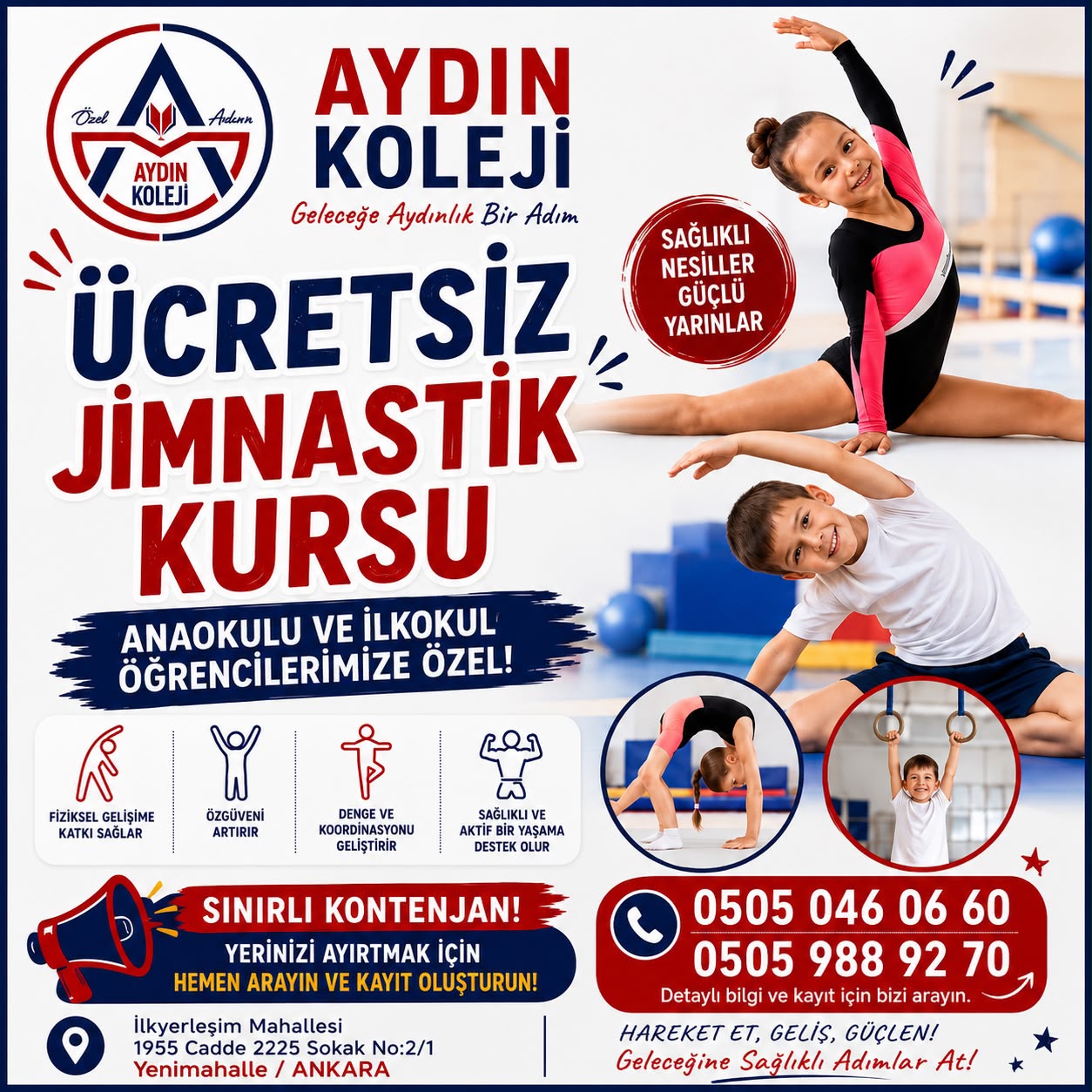 ÜCRETSİZ SPOR KURSLARIYLA YENİ DÖNEME GÜÇLÜ BAŞLAYIN! 🤸