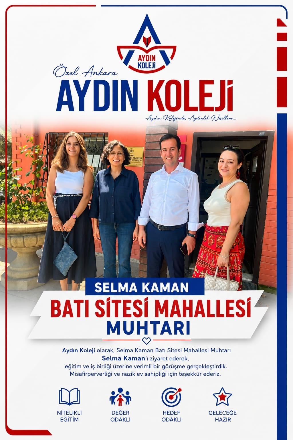 Batı Sitesi Mahallesi Muhtarı Selma Kaman ziyareti