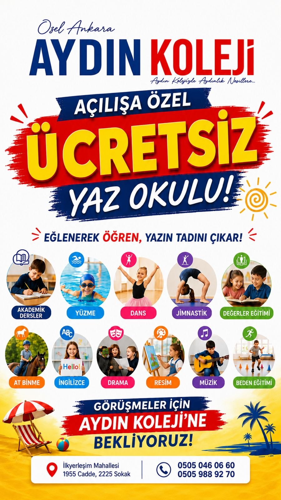 Ücretsiz yaz okulu etkinlikleri